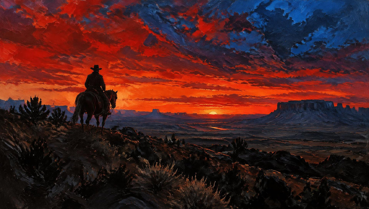 Where Have All the Cowboys Gone, a West of Everything original painting by Yost