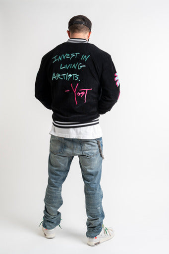Corduroy Towel Patch Bomber